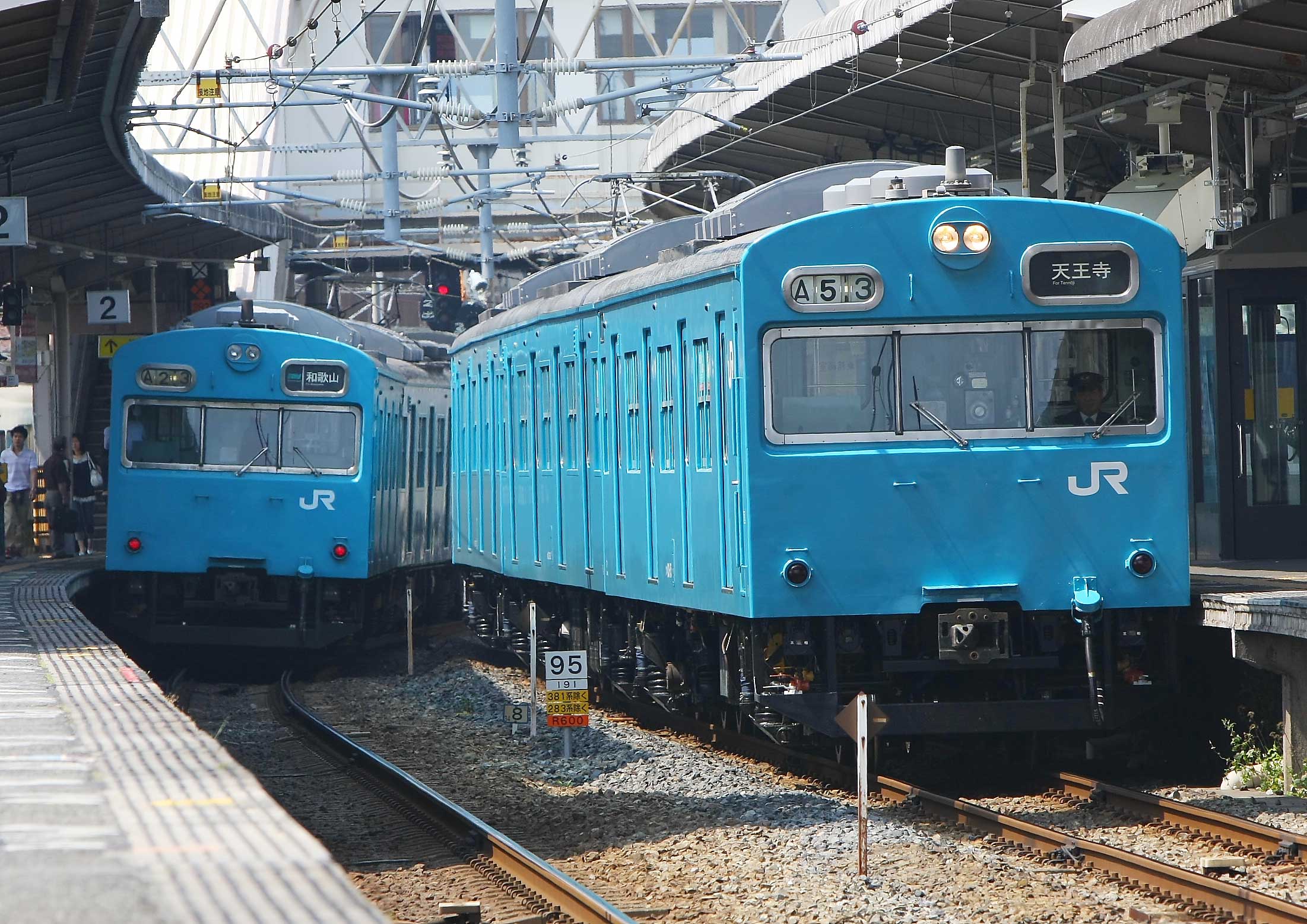 103系普通列車　阪和線日根野駅