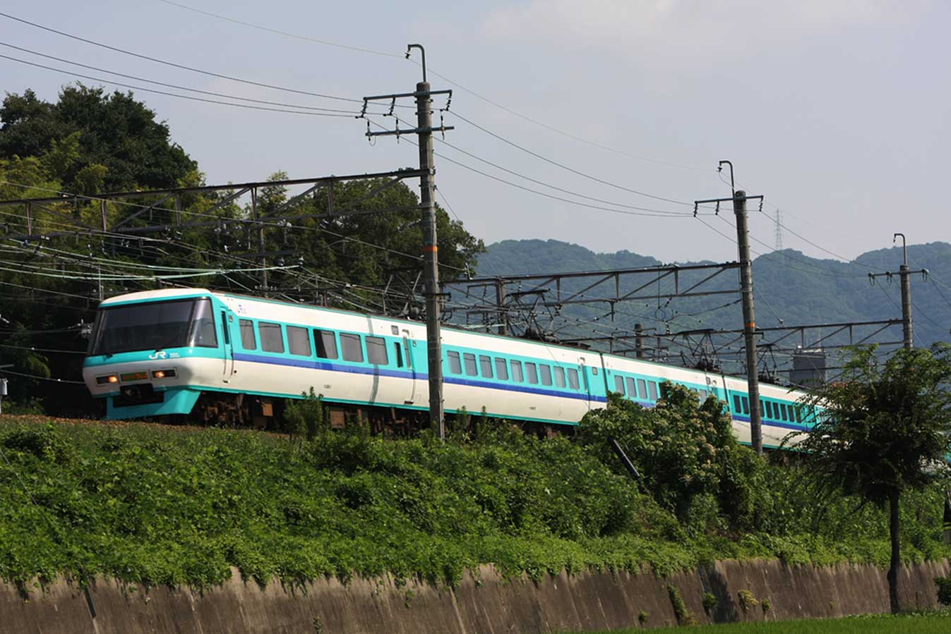 東海道本線高槻－島本　381系特急「スーパーくろしお」
