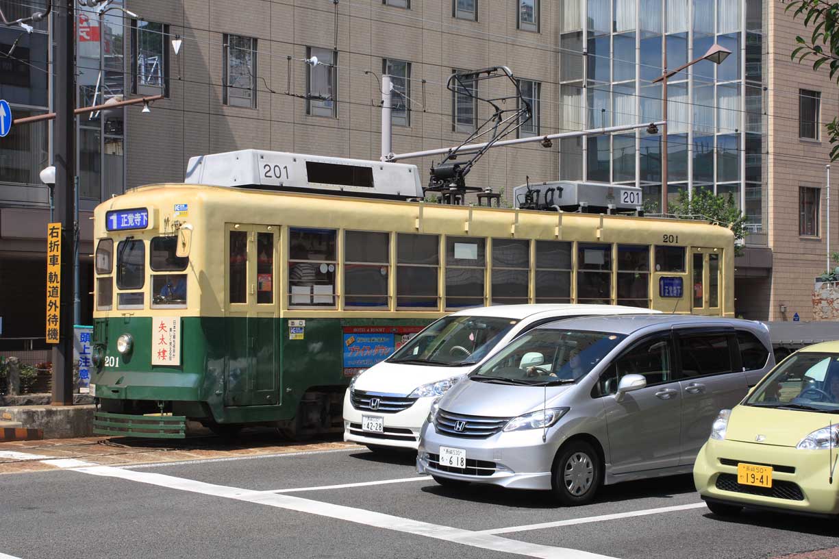 長崎市内の路面電車