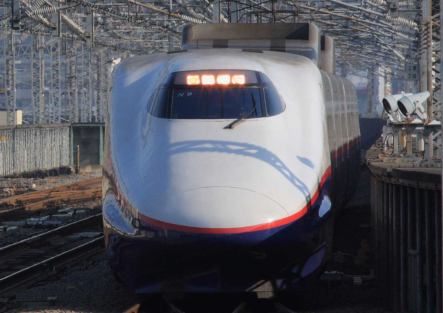 長野新幹線高崎駅入線　E2系新幹線「あさま」