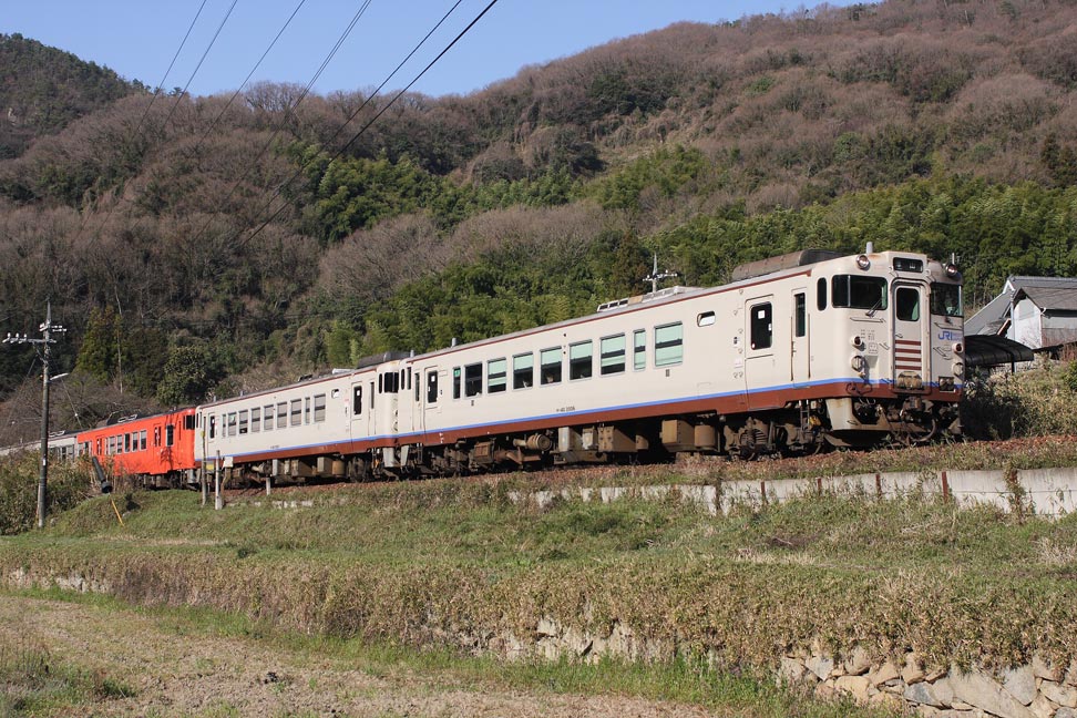 津山線玉柏－野々口　キハ40系普通列車